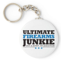 Ultimate Firearms Junkie - Blue Key Chains