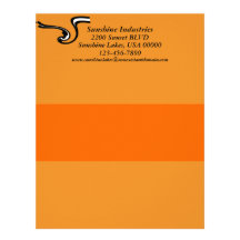 Ultimate Orange Letterhead