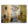 Ultimate Protection Cat Dog Card Fine Art Painting