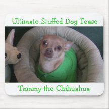 Ultimate Stuffed Dog Tease Mousepad (White)