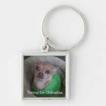 Ultimate Stuffed Dog Tease Premium Square Keychain