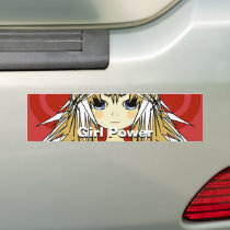 Ultra Cute Anime Girls -Girl Power- powerful girls Bumper Stickers