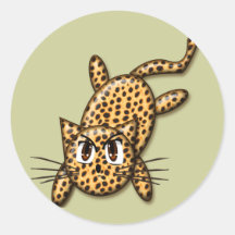 Ultra Cute Anime Leopard Kitty Sticker
