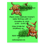 Ultra Cute Safari Leopard Birthday Invitations Post Cards