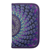 Ultra Purple Celtic Fractal Rickshaw Folio Organizers
