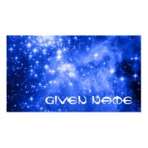 Ultramarine Blue Stars Business Card