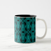 Ultramod Art Deco Mug, Teal