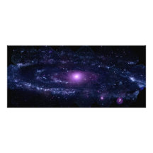 Ultraviolet Purple Andromeda Galaxy Space Customized Rack Card