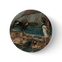 Ulysses and the Sirens by John William Waterhouse Pinback Button