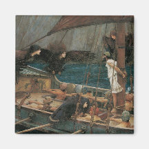 Ulysses and the Sirens by JW Waterhouse, Victorian Magnet