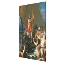 Ulysses and the Sirens Stretched Canvas Print