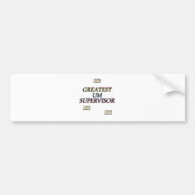 UM SUPERVISOR BUMPER STICKERS