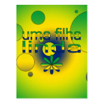Uma Filha Linda Brazil Flag Colours Pop Art Post Cards