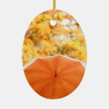 Umbrella and Autumn Colours Christmas Ornaments
