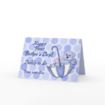 Umbrella Bear Blue - Father to Be Fathers Day cards