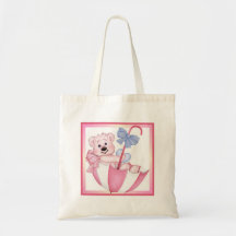 Umbrella Bear - New Mom of Girl Tote Bags