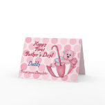 Umbrella Bear Pink - First Fathers Day cards