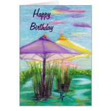 Umbrella Pond Greeting Card