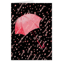 UMBRELLA SHOWERS OF LOVE by SHARON SHARPE Greeting Card