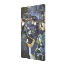 Umbrellas by Renoir, Vintage Impressionism Art Stretched Canvas Print
