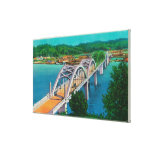 Umpqua River Bridge in Reedsport, Oregon Stretched Canvas Prints