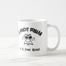 Un Allemand grognon est un Kraut aigre Tasses