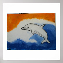 un amusement d'été de dauphins posters