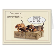Un anniversaire de basset allemand cartes de vœux