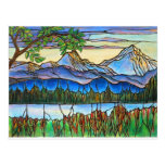 "Un art de paysage en verre souillé de jour beau"  Carte Postale