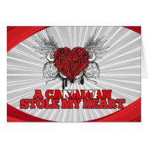 Un Canadien a volé mon coeur Carte De Vœux