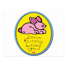 Un certain lapin vous aime carte postale