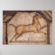 Un cheval, détail d'Orphée charmant les animaux Posters