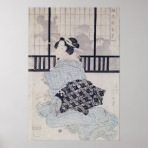Un Courtisan avec un Shamisen Posters