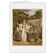 Un druide de voûte dans son habitude juridique, gr carte de vœux