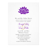 Un faire-part de mariage de fleur de Lotus (pourpr invitations