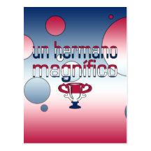 Un Hermano Magnífico America Flag Colours Pop Art Postcards