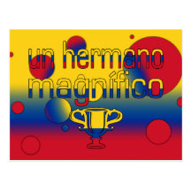 Un Hermano Magnífico Colombia Flag Colours Pop Art Postcard