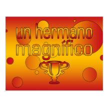 Un Hermano Magnífico Spain Flag Colours Pop Art Postcard