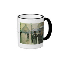 Un jour pluvieux à Paris par Gustave Caillebotte Tasses