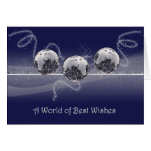 Un monde meilleurs voeux de carte de Noël