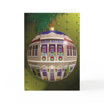 Un Ornamento di Buon Natale-Verde Greeting Cards