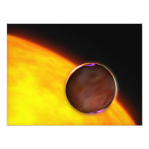 Un plan rapproché d'une planète extrasolar  tirage photo
