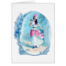 Un regard coquet, carte de voeux