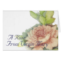 Un rose de Mary-Personnaliser de Vierge Carte