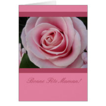 Un rose pour le Français mothersday Carte
