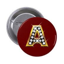Un rouge foncé initial de Bling Pin's