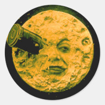 Un voyage à la lune autocollants