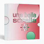 Una Bella Sorella Italy Flag Colours Pop Art Binder