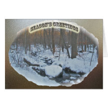 Unami Feeder Stream Season's Greetings Card