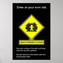 Unauthorized Access Security Awareness Poster